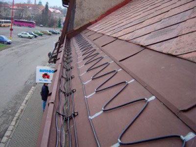 Варианты обогрева водостоков